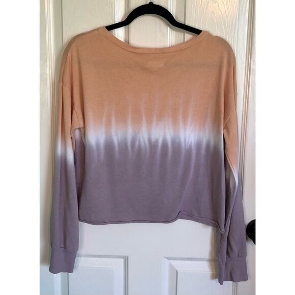 Grayson/Threads Tie Dye Crop Sweatshirt Purple/White/Peach Size Medium - Picture 8 of 8